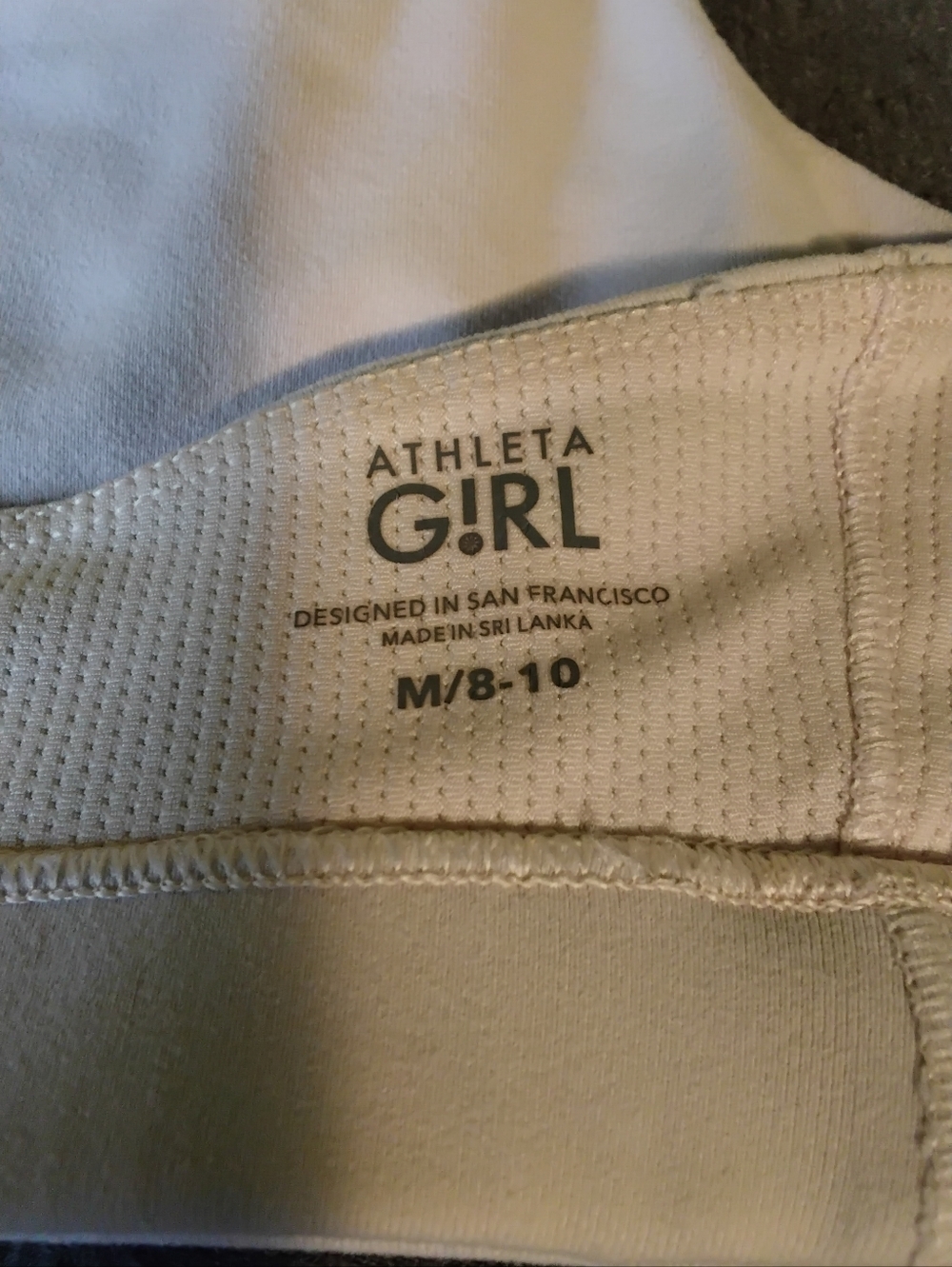Athleta Girl Light Pink Strappy Sports Bra M (8–10) Criss Cross Back - Picture 3 of 4